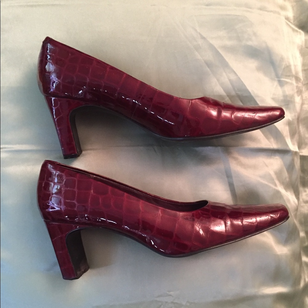Dark red heels